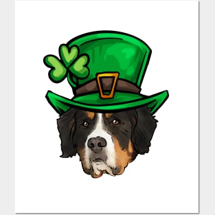 St Patricks Day Bernese Mountain Dog Posters and Art